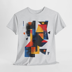 Abstract Geometric Art T-Shirt: Colorful Graphic Print Tee