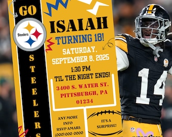 Steelers Editable Invitation