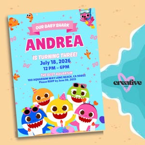 Invitation modifiable requin