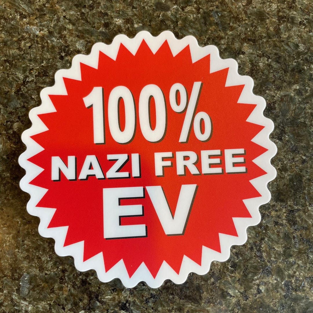 Anti-nazi EV (or Any Vehicle) Bumper Sticker - Etsy