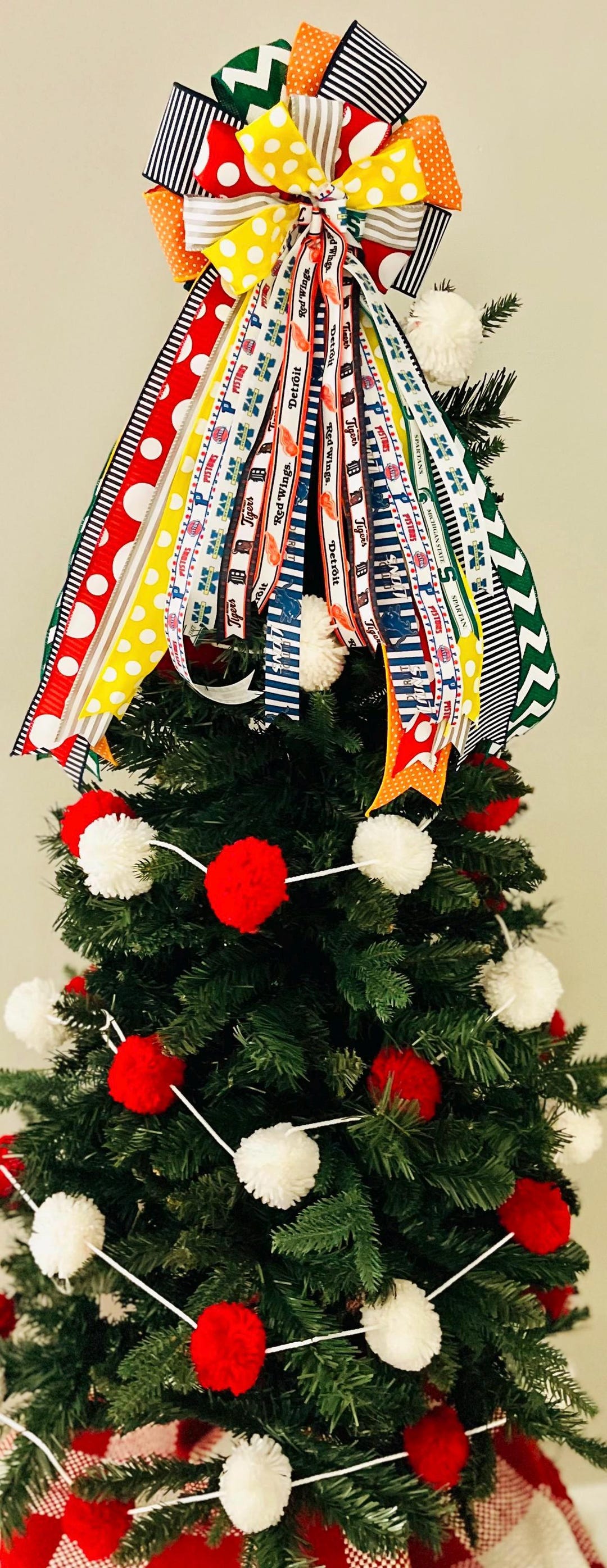 Michigan Sports Teams Christmas Topper: Multi Sport Wreath and Tree ...