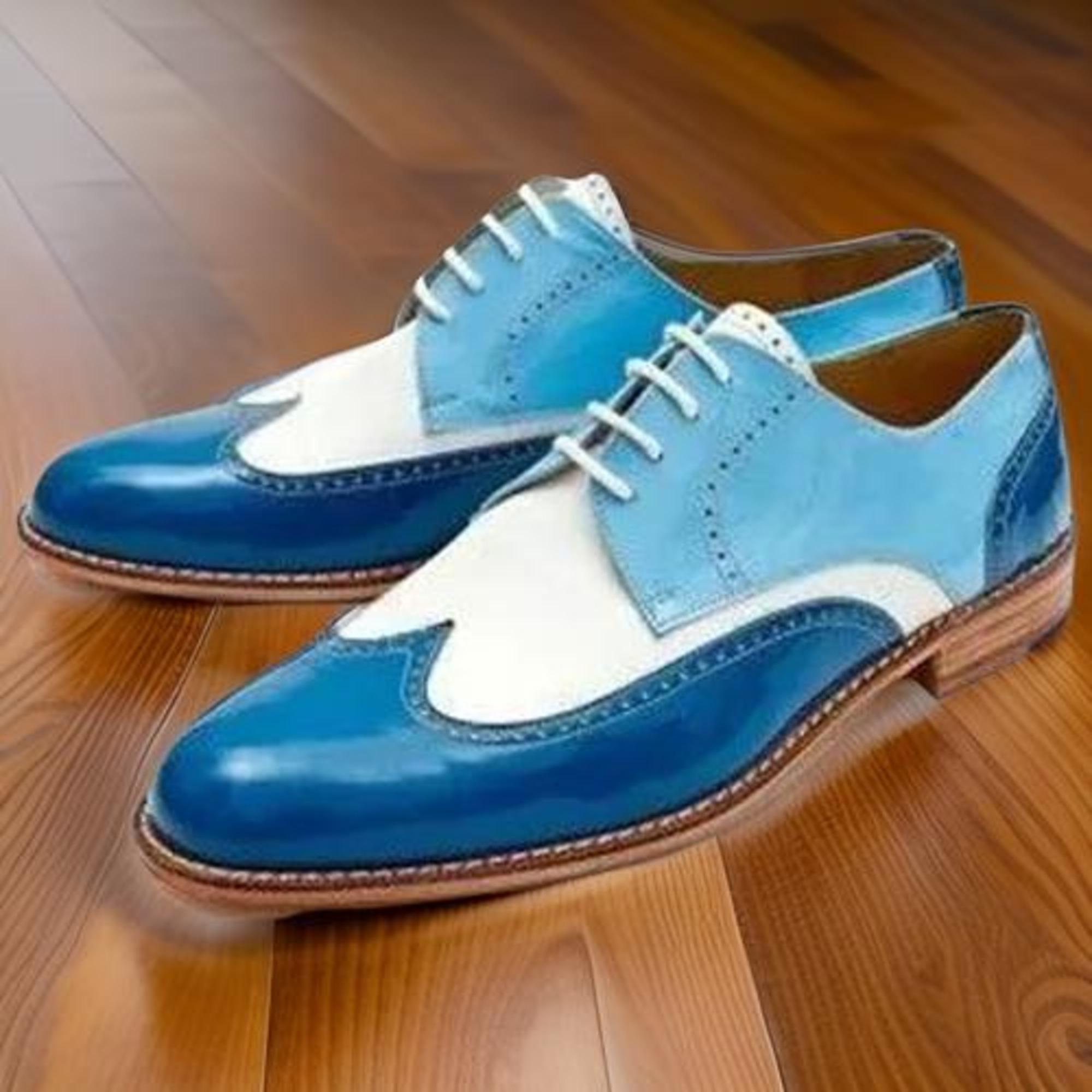 chinese dress ladies Carrucci Mens Navy Blue Lace-up Oxford Leather Dress Shoes With Lug So   The Suit Depot