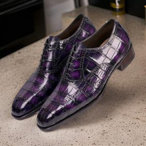 Handgemachte Flügelspitze Schnür Brogue Oxford Schuhe