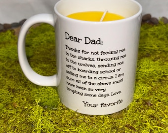 Taza de 425 ml con aroma a ámbar egipcio. Vela para el Día del Padre. Vela aromática.