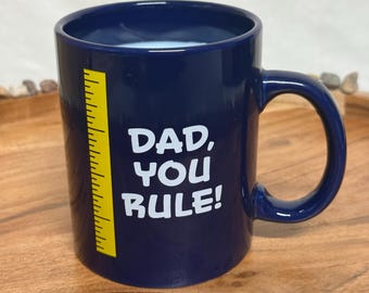 Taza perfumada de madera de teca caribeña con la frase "Papá, eres el mejor". Hecha a mano, vela aromática, fabricación de velas.