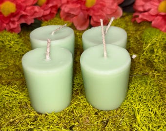 Teal Votive Unscented Candle. Handmade, Candle Making