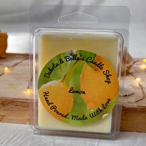 Lemon Scented Candle Melt 2.75 oz. Hand Poured Clamshell