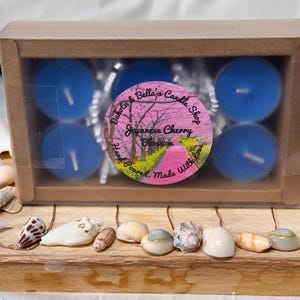 Japanese Cherry Blossom Scented Tea light Candles. 12 Pack Hand Poured