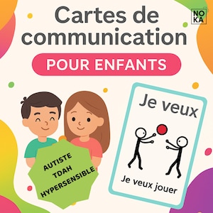 Cartes de communication visuelle “Je veux…” – Enfants TSA, TDAH, non verbaux – Pack imprimable PDF