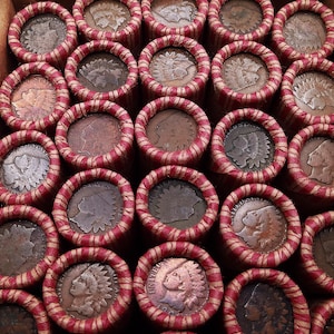 Truly Unsearched Wheat Penny Rolls w/ Indian Head Ender!!  Great Mix!
