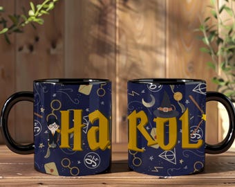 Personalized Mug for Potter Fans white and Black mug, wizard mug, magic coffee mug, Fantasy Gift for Magic Lovers, Wizarding world mug