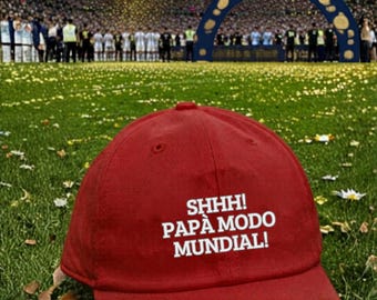 Funny hat World Cup dad  with “Shhhh Papa modo mundial” phrase, perfect soccer fan gift for game days, football lovers, and sports dads
