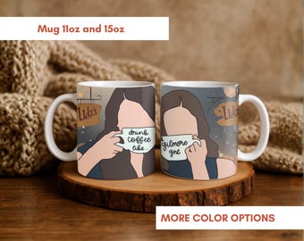 Gilmore Girls inspired personalized mug, Custom name coffee cup,Cozy aesthetic gift for fans, Unique design for birthdays, Trending cute mug