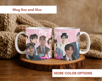 Personalized BTS‑inspired mug, Custom name K‑Pop cup, Aesthetic Korean idol gift for ARMY fans, Cute coffee mug, Fan collections
