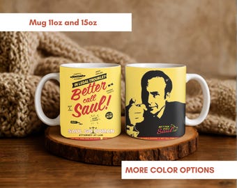 Better Call Saul inspired mug,Custom lawyer-themed cup,Unique gift for fans, Funny coffee mug for birthdays,Trending design for everyday use
