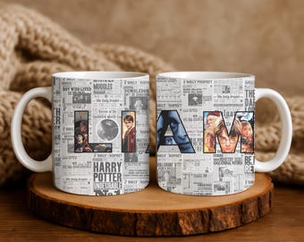 Personalized Mug for Potter Fans, wizard mug, magic coffee mug, custom name mug, Fantasy Gift for Magic Lovers, Wizarding world mug