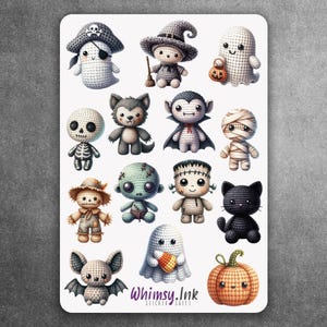 Halloween-vinyl stickervel | Geweldig voor planners, journaling, scrapbooking, bulletjournals, enz.