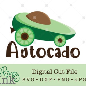 Autocado Funny T-shirt Design Cut File SVG, JPG, PNG Digital File