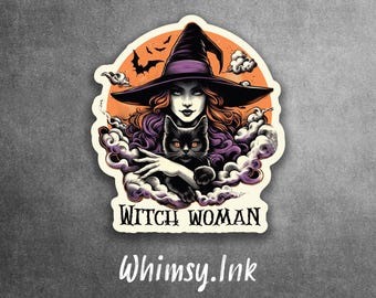 Heks vrouw waterdichte vinyl sticker sticker | Autosticker, raamsticker, laptopsticker