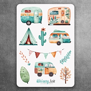Boho Campers | Great for Planners, Journaling, Scrapbooking, Bullet Journals, Etc
