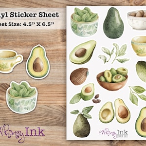 50 PCS Vinyl Waterproof Avocado Stickers for Adults - Cool Funny DIY Cute  Persea Americana Mill Stickers Decals Decoration for Laptop Water Bottles  Luggage Computer Skateboard Guitar 