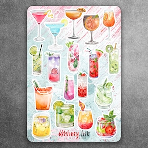 Summer Spirits Vinyl Sticker Sheet Great for Planners, Journaling, Scrapbooking, Bullet Journals, Etc