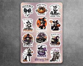 Hoja de pegatinas de Witchy Woman / Ideal para planificadores, diarios, álbumes de recortes, bullet journals, etc.