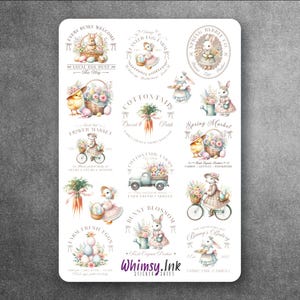 Vintage Easter Farm - Vinyl Sticker Sheet Great for Planners, Journaling, Scrapbooking, Bullet Journals, Etc