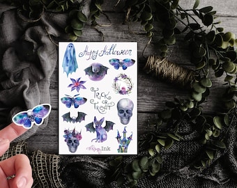 Halloween Collection II Vinyl Sticker Sheet Great for Planners, Journaling, Scrapbooking, Bullet Journals, Etc