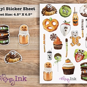 Vinylstickervel Halloween-traktaties | Geweldig voor planners, journaling, scrapbooking, bulletjournals, enz.