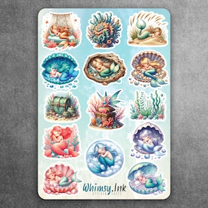 Sleeping Sirens Vinyl Sticker Bogen ideal für Planer, Journaling, Scrapbooking, Bullet Journals, etc