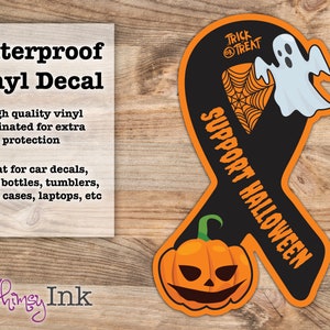 Ondersteuning Halloween lint waterdichte vinyl sticker sticker | Autosticker, raamsticker, laptopsticker, bekerstickers