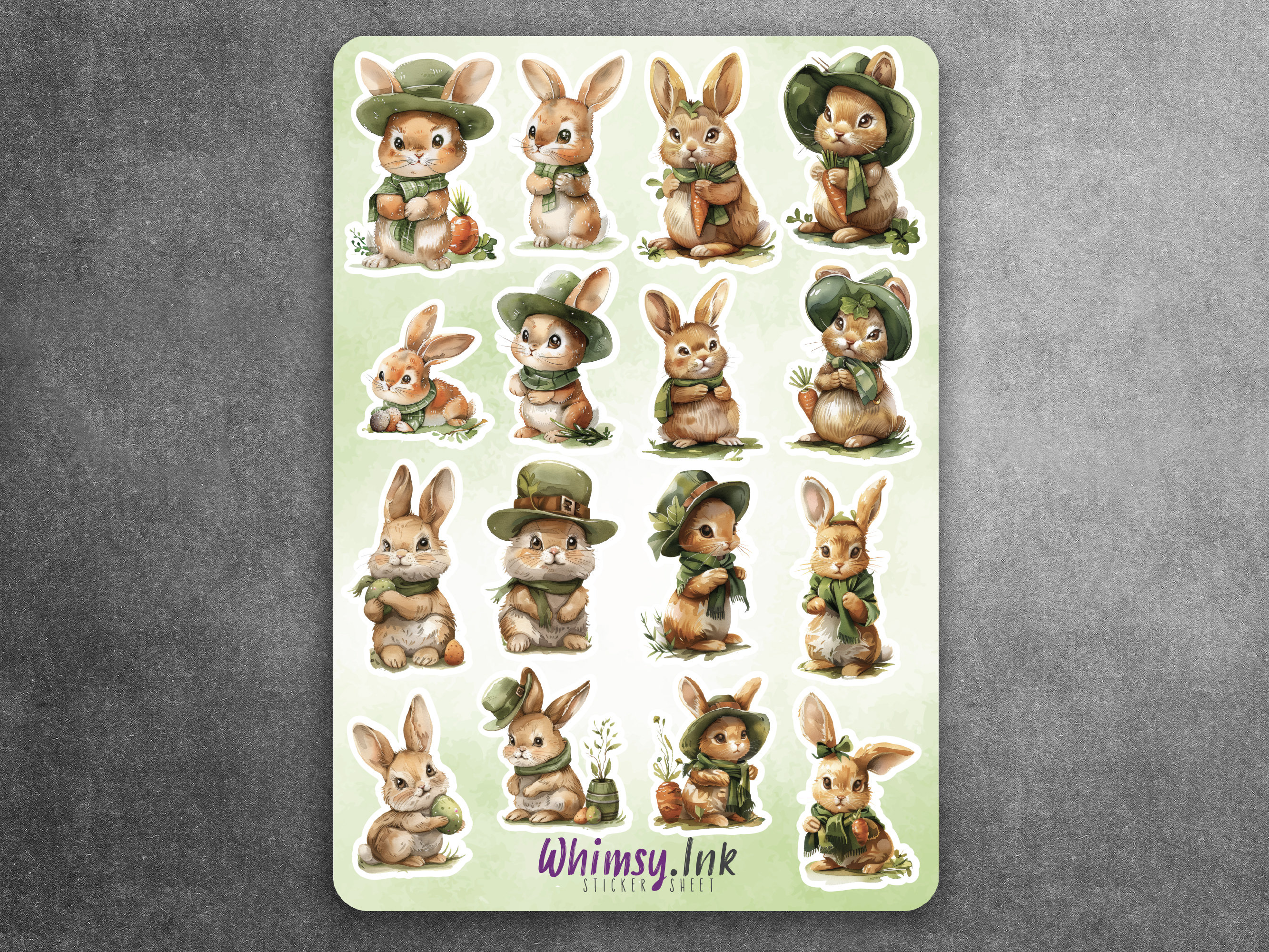 聖パトリックデー イースターバニー ビニールステッカーシート