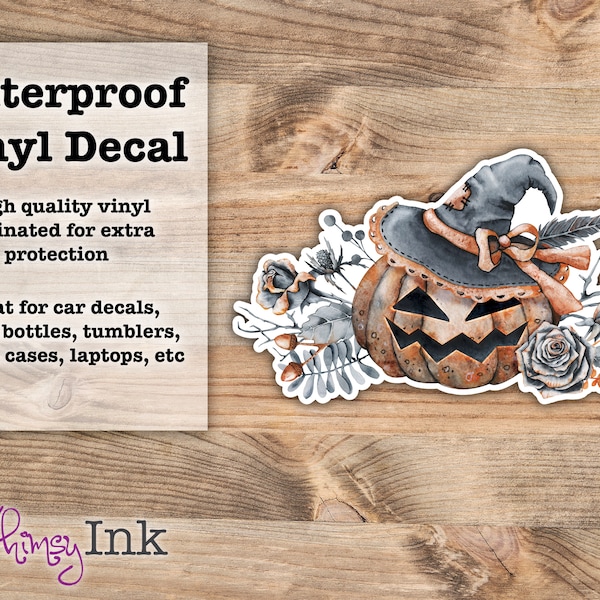 Jack O Lantern Car Decal Etsy