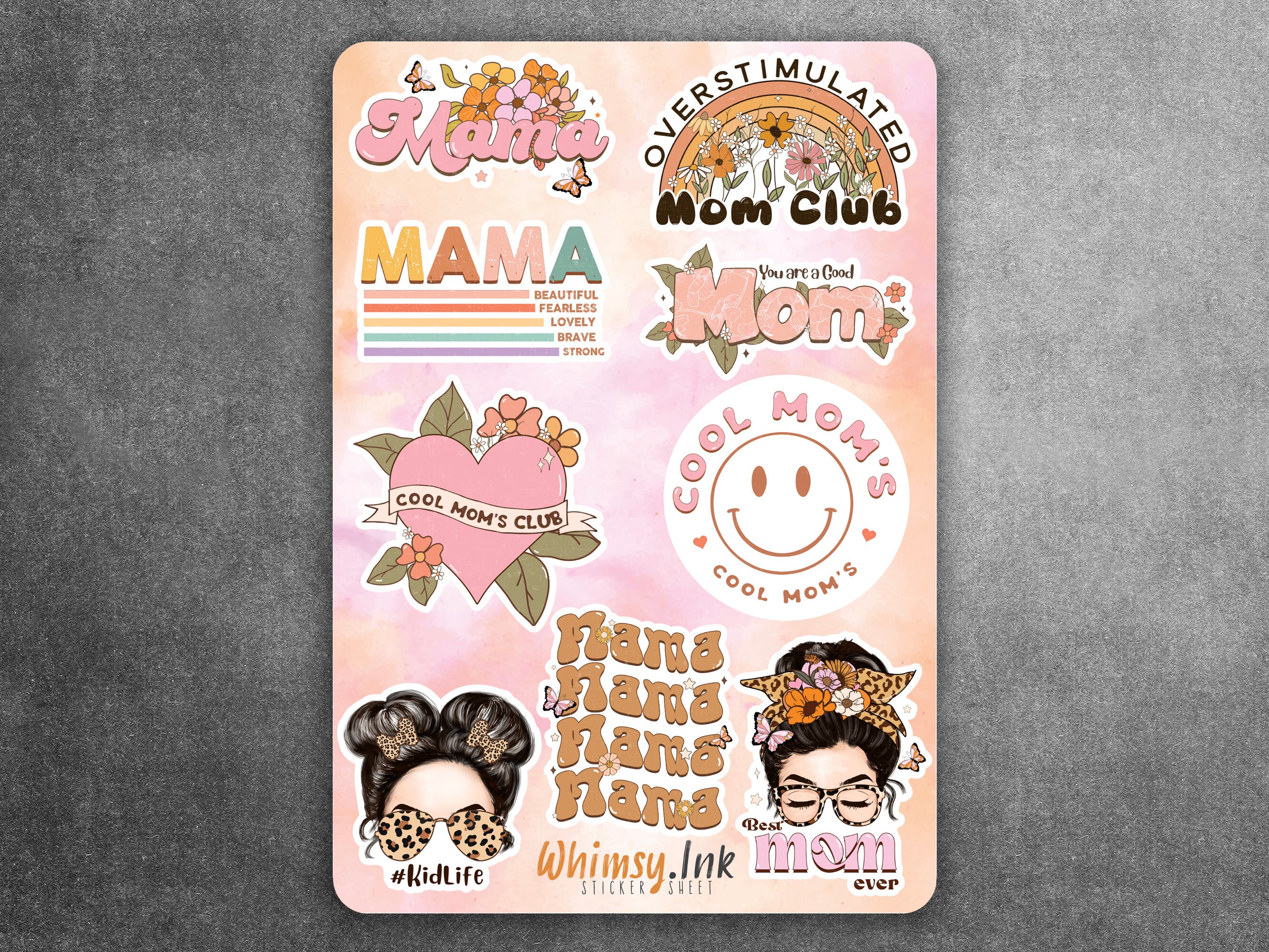 Working Mom Sticker Mom Stickers Vinyl Sticker Sheet | Great for Planners, Journaling ...