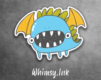 Doodle Monster Waterproof Vinyl Decal Sticker | Car Decal, Window Decal, Laptop Decal