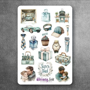 Blue Collar Dad Sticker Sheet – Father’s Day Stickers for Planners, Gifts, Scrapbooks image 1