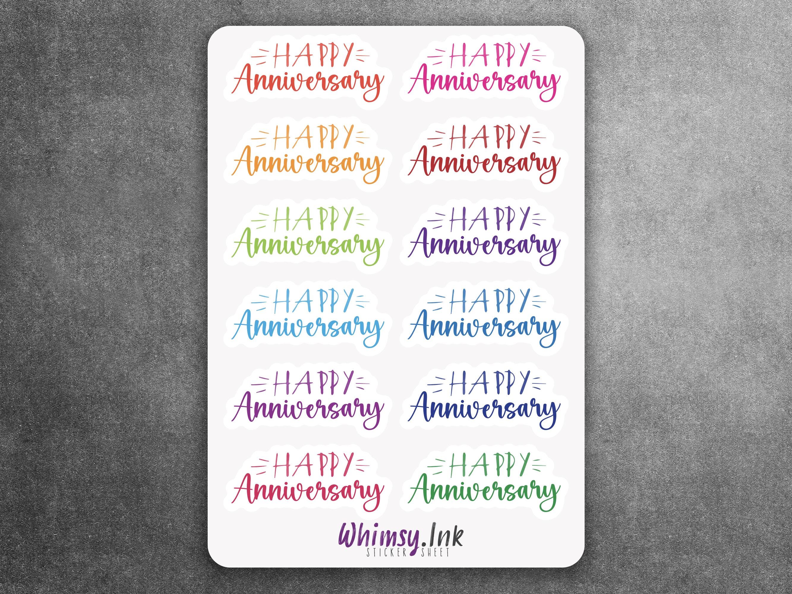 Happy anniversary in calligraphy - Etsy 日本