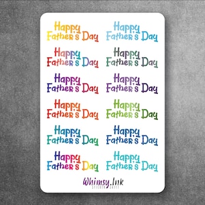 Stickervel Happy Father's Day Sentiments Ideaal voor wenskaarten, planners, dagboeken, scrapbooking, bulletjournals, enz.