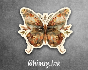 Autumn Butterfly Waterproof Vinyl Decal Sticker | Car Decal, Window Decal, Laptop Decal