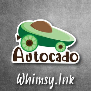 Autocado Waterproof Vinyl Decal Sticker | Car Decal, Window Decal, Laptop Decal