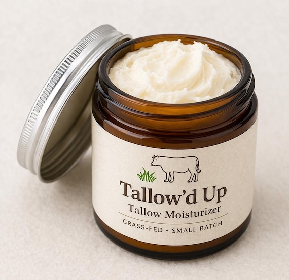 Grass-Fed Tallow Balm for Dry Skin | Deep Hydration Tallow Cream | USA Made | Non Toxic