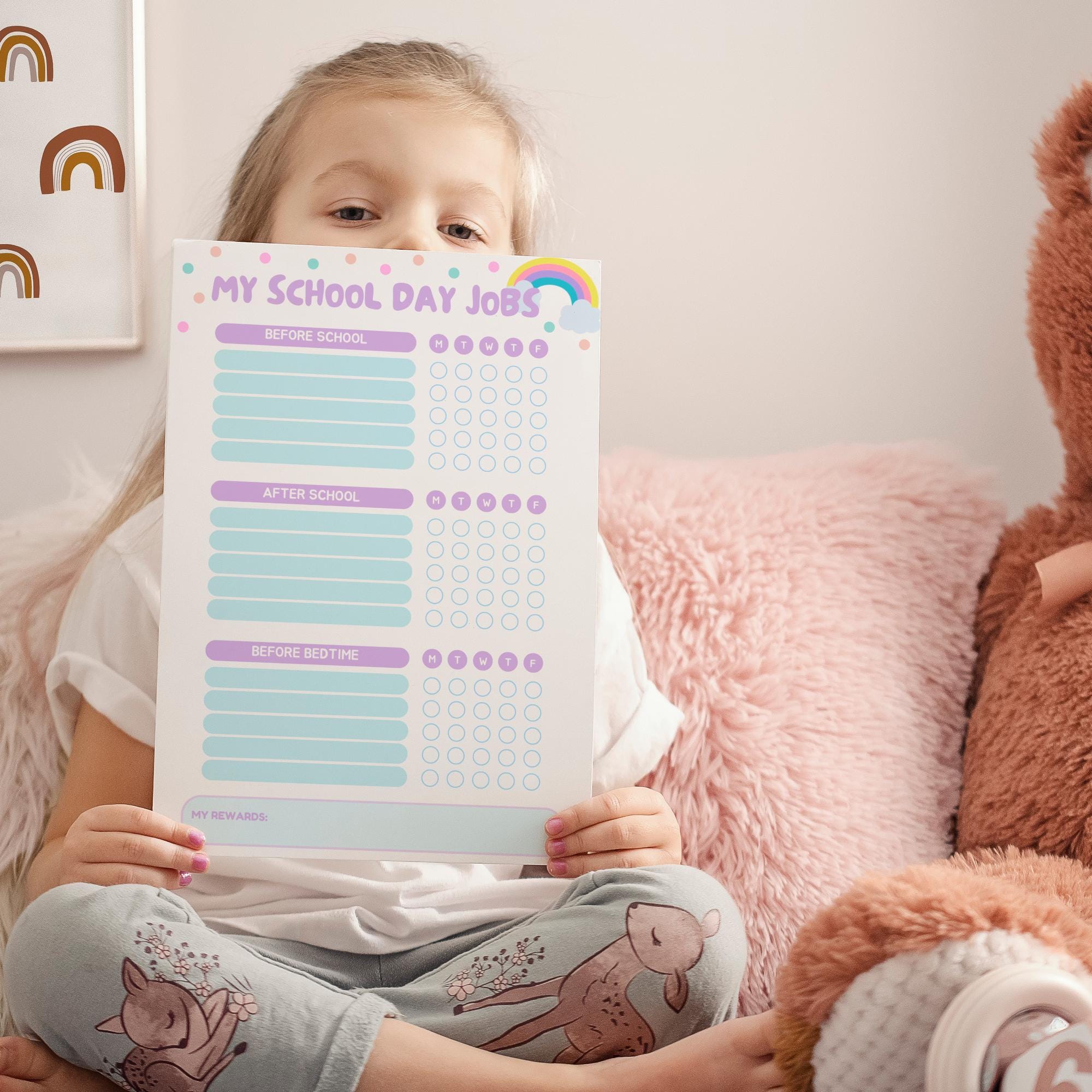 Printable Reward Chart for Kids Behavior Chart Responsibility Chart ...