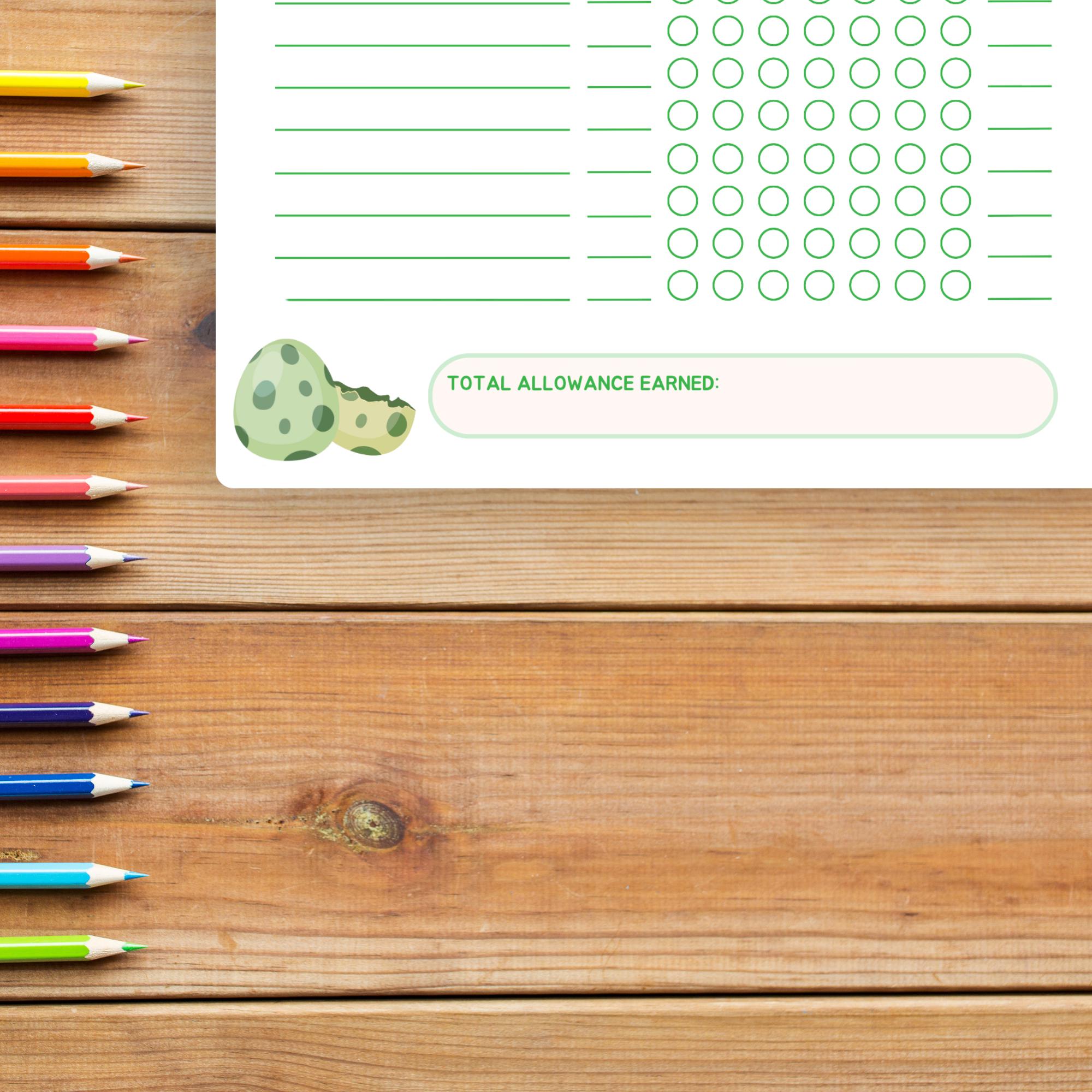 Allowance Chart Toddler Chore Chart Printable Allowance Tracker ...