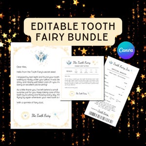 Tooth Fairy Letter And Tooth Fairy Receipt Printable Certificate First Tooth Lost Realistic Tooth Fairy Letter Kids Tooth Fairy Letter