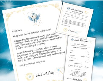 Tooth Fairy Letter Tooth Fairy Receipt Tooth Fairy Note Tooth Fairy Apology Editable Tooth Fairy Note Tooth Fairy Printable Tooth Fairy