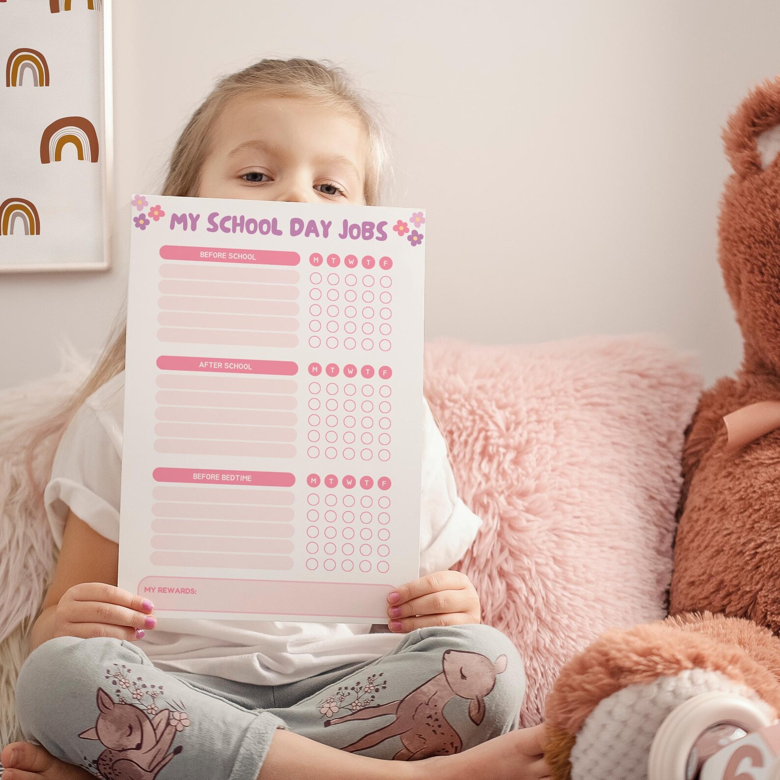 Printable Reward Chart for Kids Behavior Chart Responsibility Chart ...