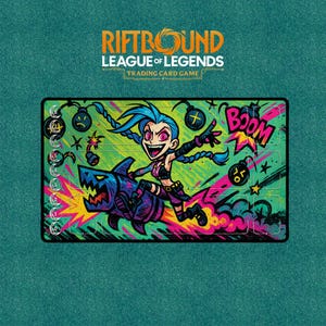 Jinx Playmat | Riftbound League of Legends TCG Playmat | Graffiti Design for Gamers | 24&quot;x14&quot; Tabletop Mat (600x350mm)