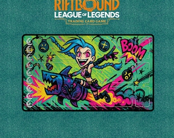 Chaos Girl Graffiti Playmat | TCG Card Game Mat | League of Legends Riftbound Desk Mat