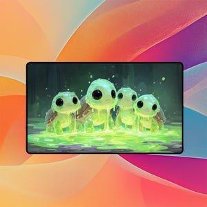 Four Turtles Covered In Ooze Kawaii Playmat | TCG Playmat | No Zones Option | 24x14 | 32x16